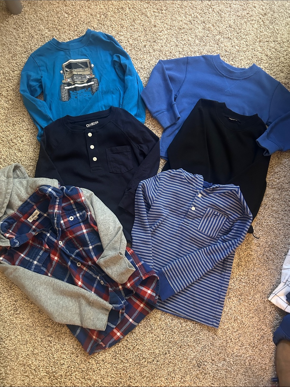 6 pack winter Long-Sleeve Shirt sweatshirts forboys